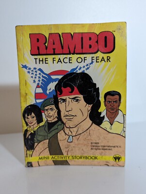 Ultra Rare Rambo The Face Of Fear Mini Activity Storybook Collectable .
