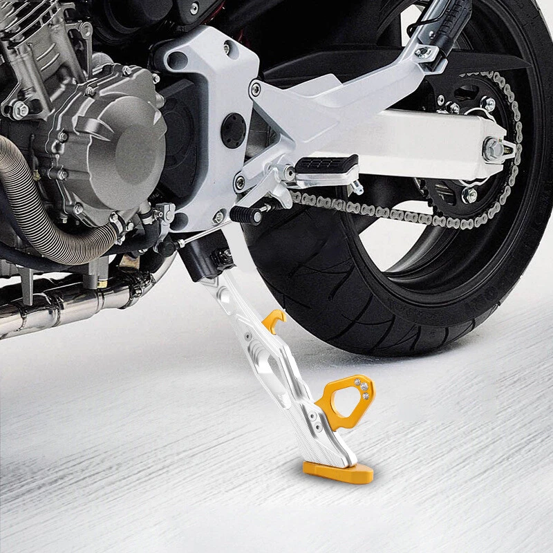 Motorcycle Bike Single Side Stand Leg Kickstand Supporter CNC Adjustable Height - Image 2 of 4