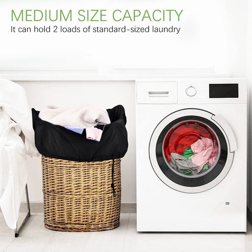 2 Stück Wäschesack Reise Schmutzwäschebeutel mit Kordelzug Camping Laundry Bag - Bild 3 von 10