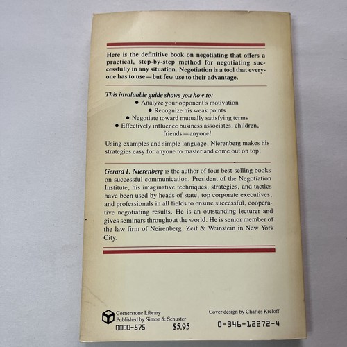 Art of Negotiating by Gerard I. Nierenberg (Trade Paperback) - Picture 2 of 4