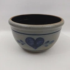 Vintage 1987 Rowe Pottery Works Salt Glaze Large Mixing Serving Snack Bowl 