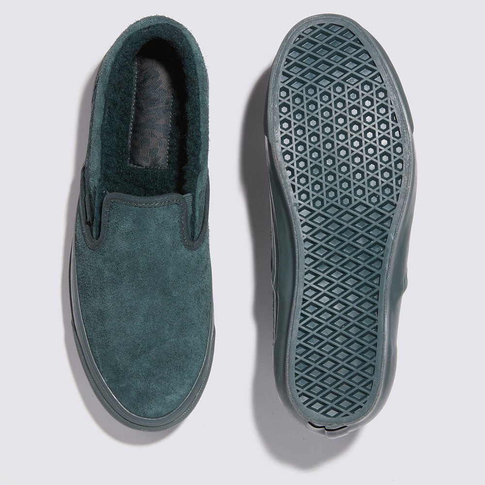 VANS★MTE SLIP-ON REISSUE 98★SHAG SUEDE GREEN GABLES New Vans MTE Classic Slip-On Reissue 98 Shag Suede Green