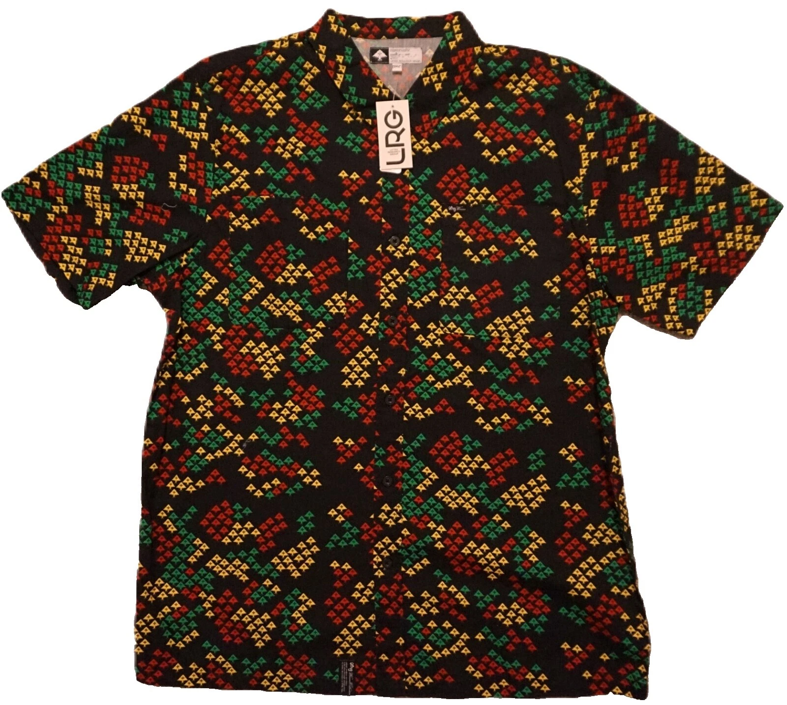 LRG Floral Casual con Botones camisas para hombres