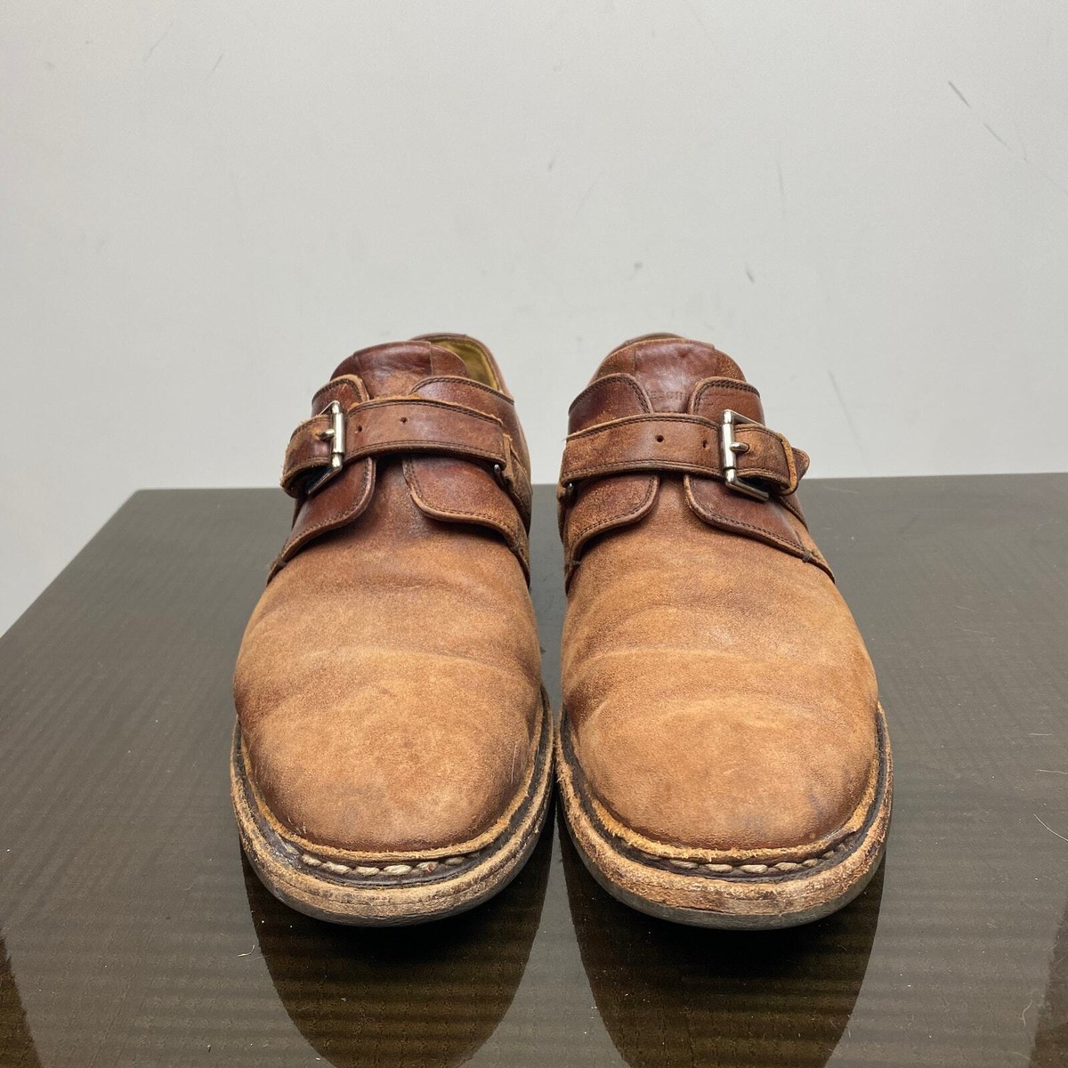 Heschung Made in France Monk Strap Leather Dress Shoes Men display picture 2