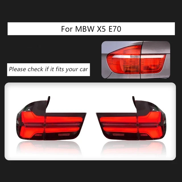 For BMW X5 E70 LED Tail Light 2007-2013 Rear Stop Lamp Brake