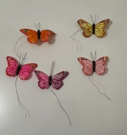 Mariposas Boda Fiesta Decoración Floral Regalos 3D Colorido Artificial Maniquí Artesanía Foto 3 de 4