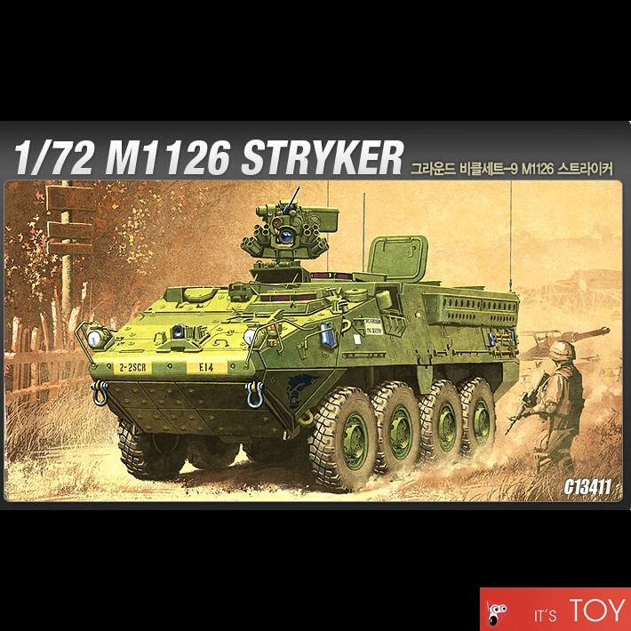 Academy 1/72 M1126 STRYKER Armored Vehicle Car Plastic Model Kit