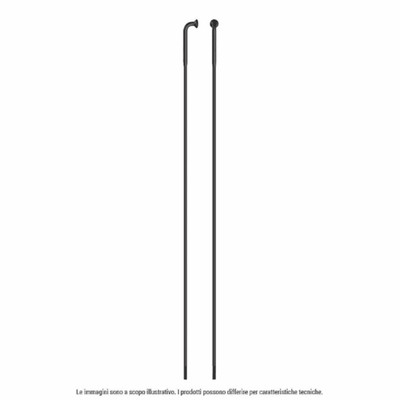 16 Rayons Noirs Pillar J-Bend 288 Mm - Pour Jantes 14 Mm - Avec Tétons - Kit Complet