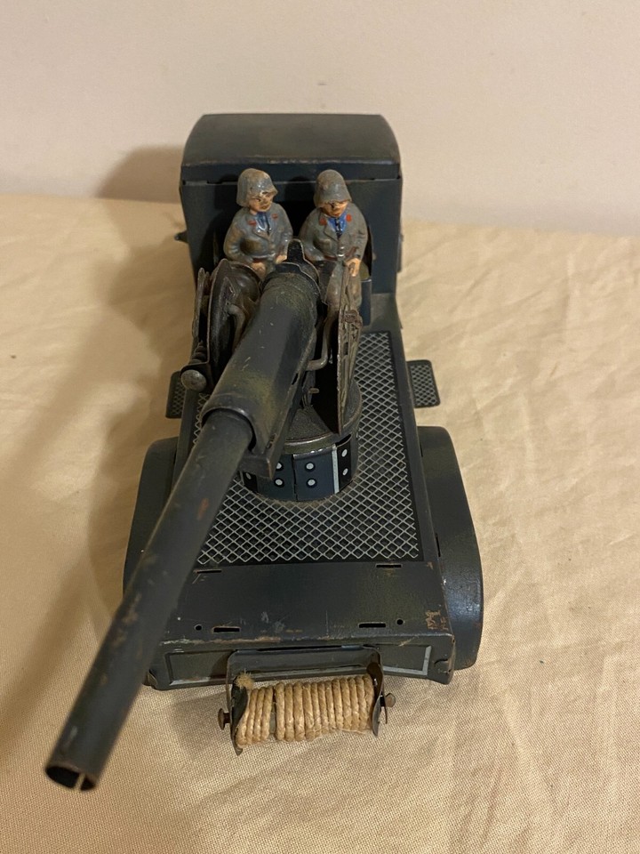 Vintage WW II era Tippco Tin Wind-up AA Gun Truck Germany aq-59 | eBay