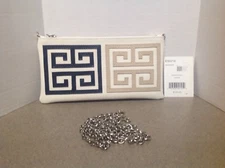 NWT Brighton My Flat In London CORNICHE Pouch Purse Black Cream MSRP $120