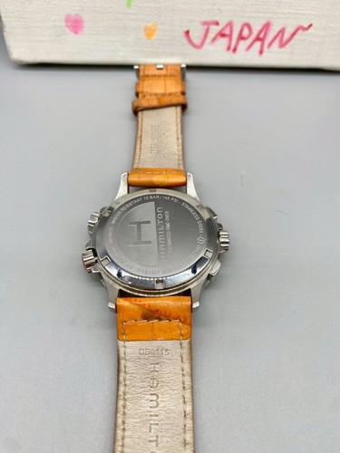 HAMILTON Khaki Aviation H77612933 Chronograph Watch Leather Band Overhauled - Picture 9 of 12