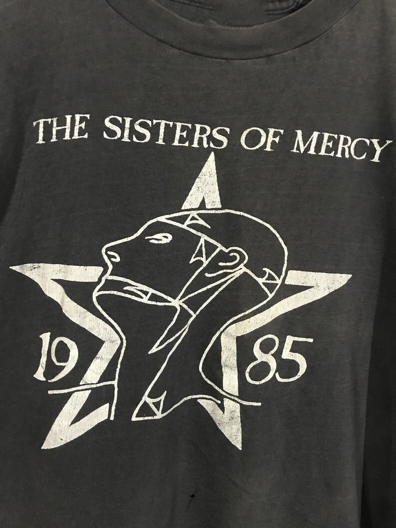 Vintage 1985 The Sisters of Mercy Black Unisex Cotton T Vintage 1985 The Sisters of Mercy Black Unisex Cotton T