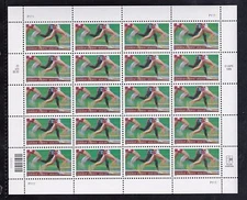 SCOTT 3397 SUMMER SPORTS  RUNNING     33 CENT  M NH FULL SHEET OF  20