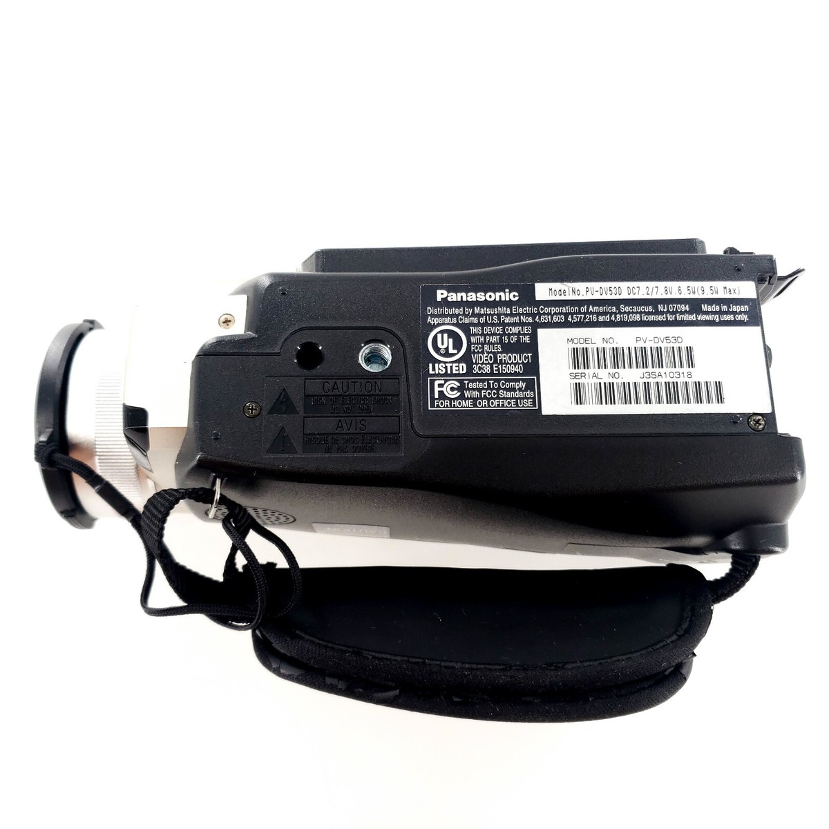 Panasonic Palmcorder PV-DV53 Mini DV Camcorder No Playback