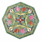 15" Green Marble Side End Table Semi Precious Stone inlay pietra dura Work