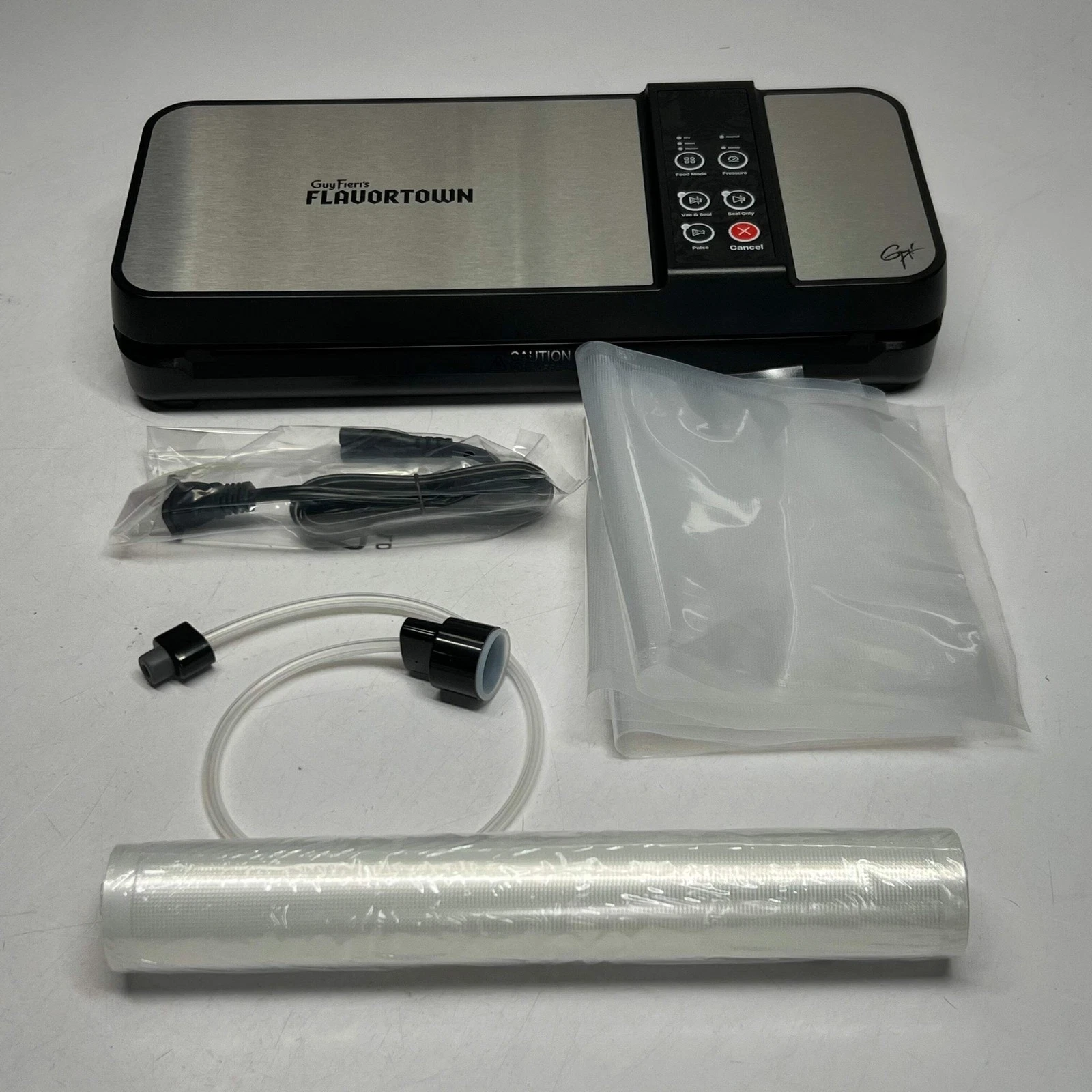 FLAVORTOWN Compact Vacuum Sealer 15"L x 6"W x 3"H Black FT-7000