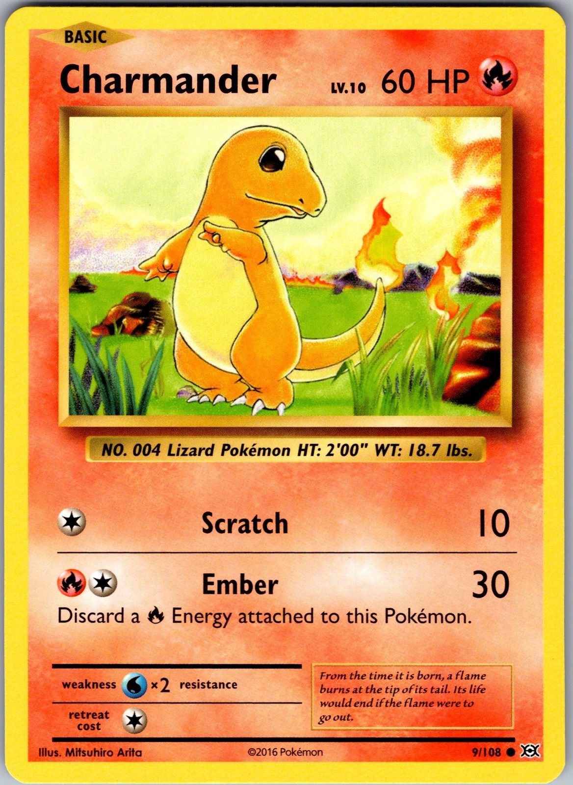 Charmander Common XY - Evolutions 9/108 NM