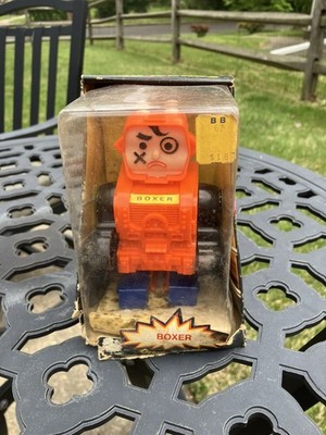 1970's BOXER Ding-A-Ling ROBOT by Topper MINT IN BOX