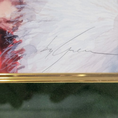 Larry Greer Künstler Weihnachtsmann gerahmtes Aquarell Kunst Bild signiert Nummer 9/75 - Bild 6 von 19