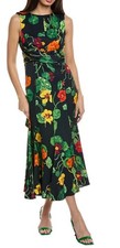 Oscar de la Renta Women's Nasturtium Satin Back Maxi Dress, 2