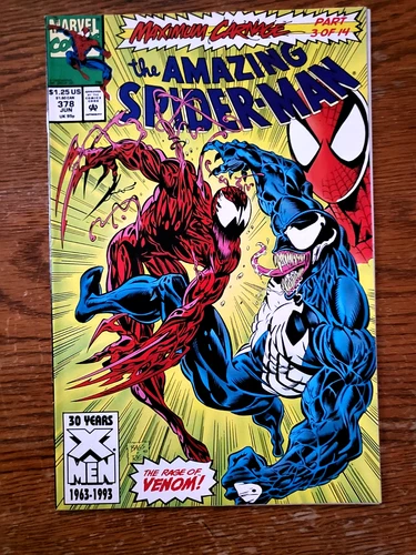💎 Amazing Spiderman #378 (Marvel 1993) Maximum Carnage Part 3 COMBINE SHIP 💎