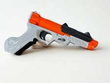 Nerf N-Strike SharpFire Blaster White Orange Convertible Pistol No Stock