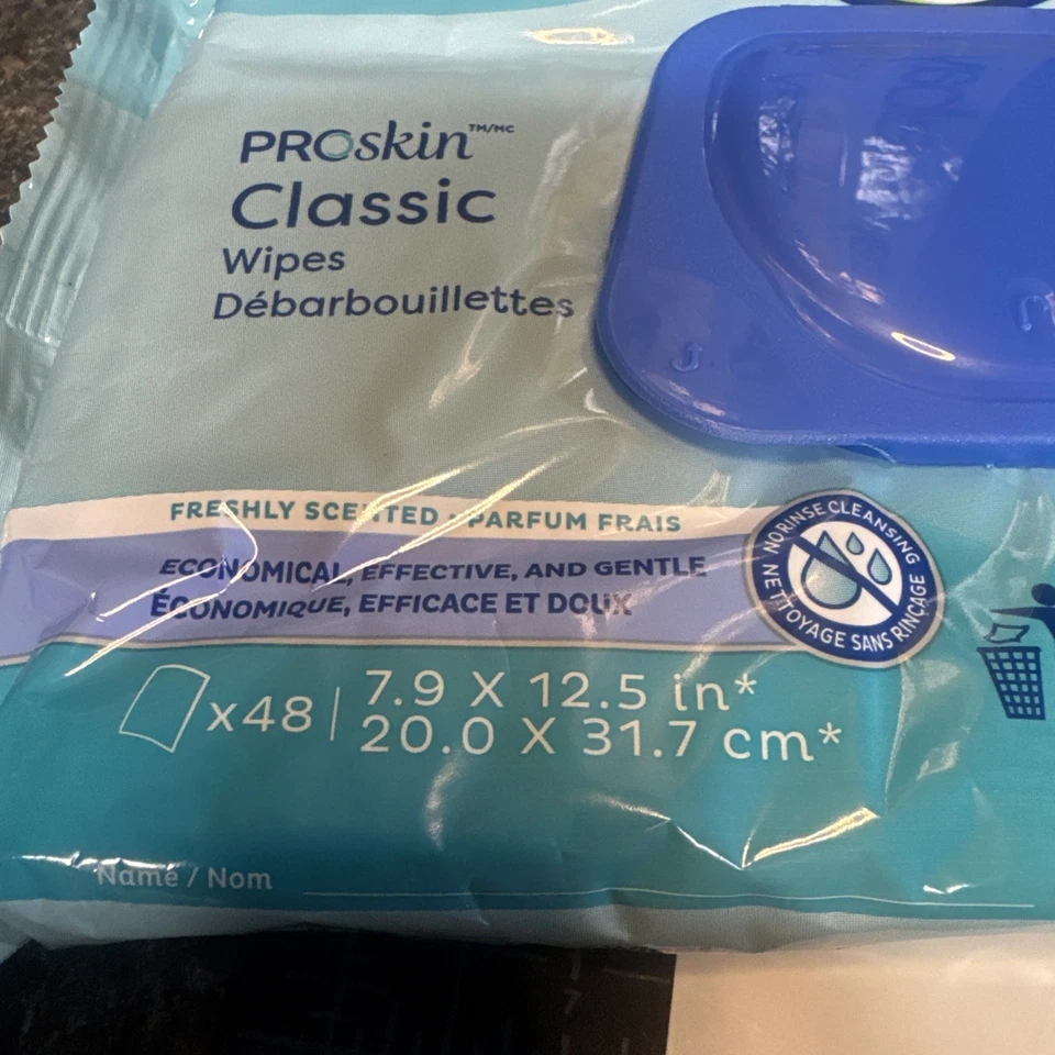 Lote de 2 toallitas húmedas clásicas TENA Proskin recién perfumadas 48 por paquete 7,9X12,5 Foto 3 de 4