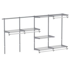 4-8 FT Wall-Mounted Closet Organizers and Storage System w/ Hanging Rod
