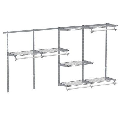 4-8 FT  Wall-Mounted Closet Organizers and Storage System w/ Hanging Rod