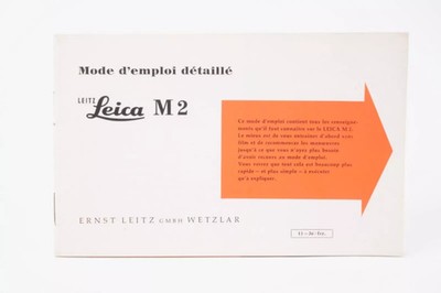 Leica M2: Bedienungsanleitung auf Französisch. Original, keine Fotokopie