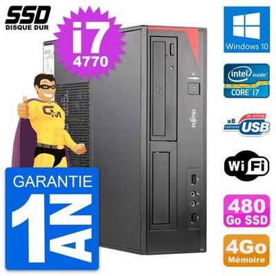 PC Fujitsu Esprimo E520 E85 + Dt Intel i7-4770 RAM 4Go SSD 480Go Windows 10 Wifi