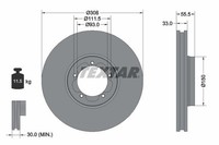2X Textar Bremsscheibe 92273003 FüR Ford