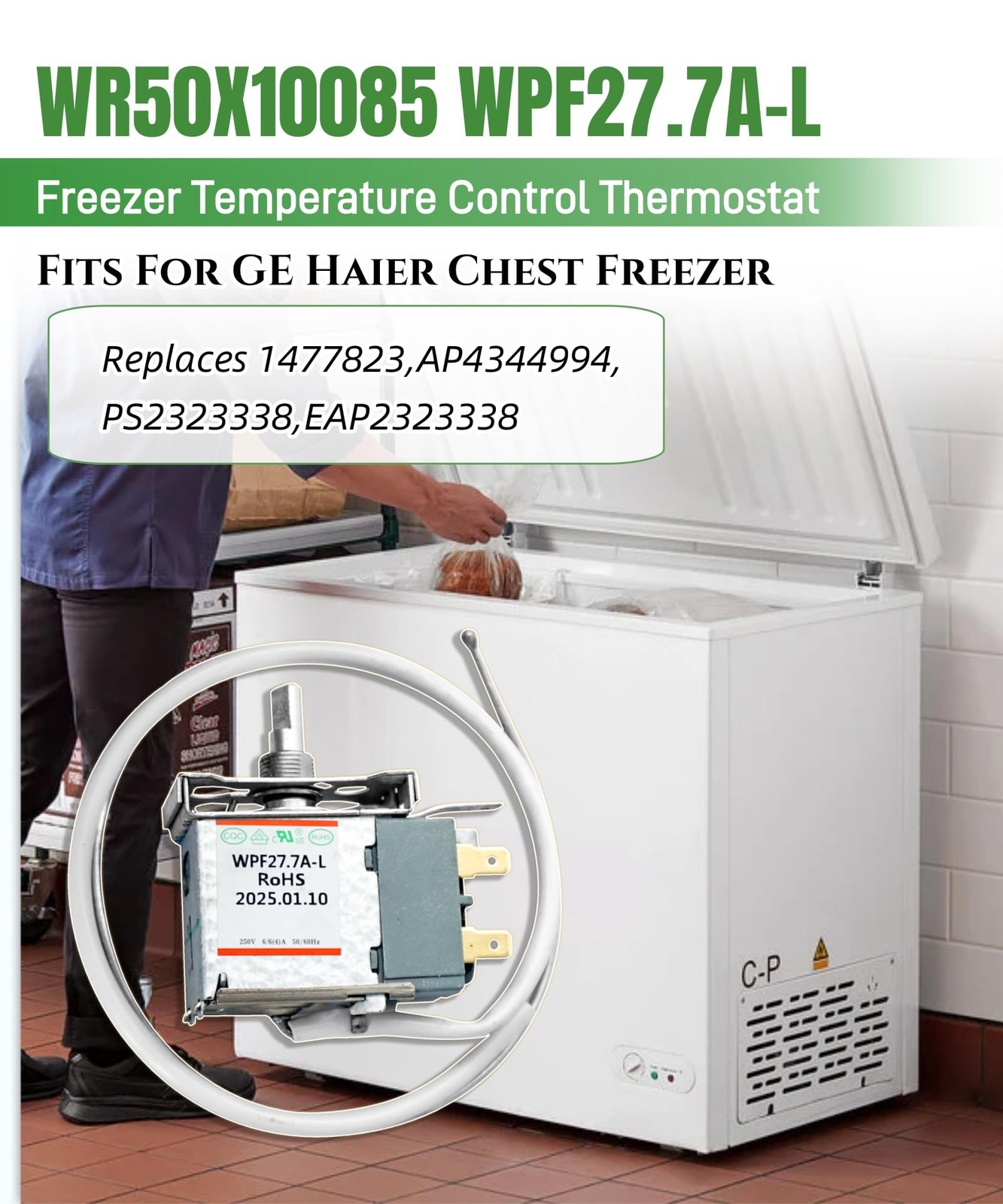 Chest Freezer Thermostat Temperature Control Replacement for Mini Freezers