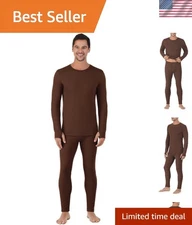 Thermal Underwear Shirt and Leggings Set for Men - Heavyweight Fleece Lined L...
