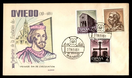 Mayfairstamps Spain FDC 1961 centenary of the founding of Oviedo First Day Cover