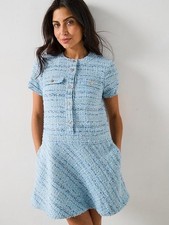 V by Very Neutral Boucle Mini Dress.