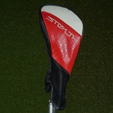 TAYLORMADE STEALTH 2 FAIRWAY WOOD HEADCOVER BLACK / RED / WHITE CHANGEABLE 'S