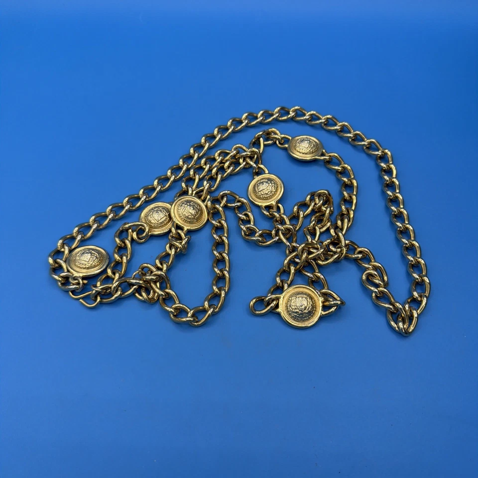 Vintage Gold Tone Three Strand Hanging Stunning Belt  up to  38 Inch - Image 4 of 4