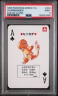 1996 POKEMON GREEN VERSION PLAYING CARDS ACE OF CLUBS #004 CHARMANDER PSA 9