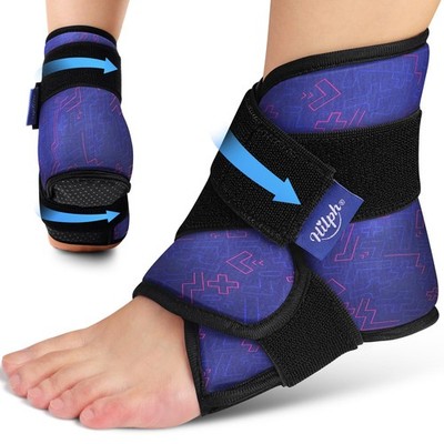 Ankle Heel Ice Pack Wrap for Swelling & Achilles Tendonitis, Reusable Ice & C...