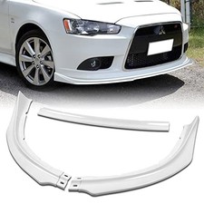 3pcs Front Bumper Lip Kit For Mitsubishi Lancer Ralliart Gt Gts 2009-2015 White