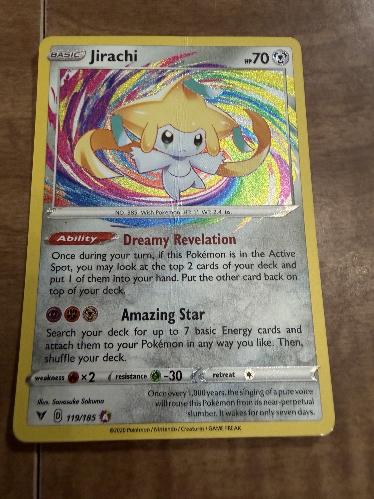 Pokémon Jirachi Amazing Rare 119/185 Vivid Voltage Near Mint