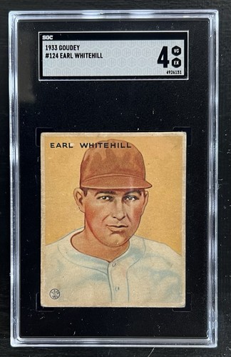1933 Goudey Big League Chewing Gum - R319 #124 Earl Whitehill (RC) - Picture 1 of 2