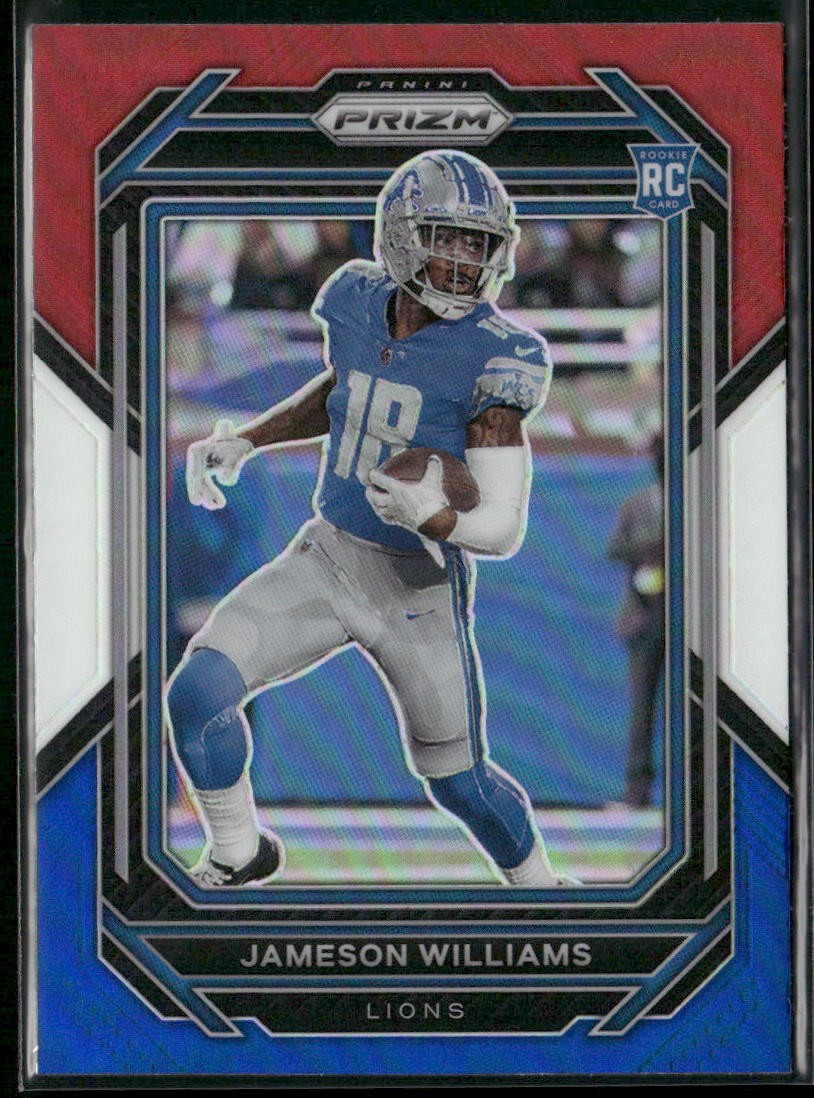 2022 Panini Prizm #311 Jameson Williams Red White and Blue