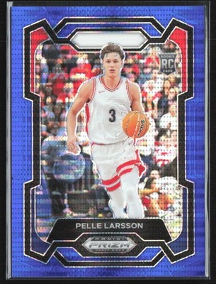 Pelle Larsson 2024-25 Panini Prizm Draft Blue Pulsar RC /99 #16