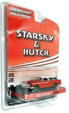 Greenlight 1/64 Scale 44855-A - 1955 Chevrolet Nomad Starsky and Hutch Chase Red
