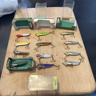 Vintage Heddon Sonar Fishing Lures - #433 (1/2 oz) & 431 Lot Of 12 Nice Colors