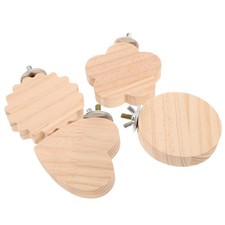 4pcs Parrot Perch Stand: Wooden Platform For Bird Cages Cockatiels Budgies And