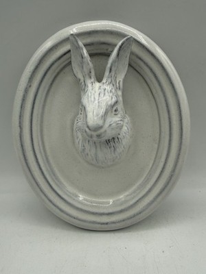 Very Rare Bunny Rabbit Ceramic Wall Art by Yarnnakarn Thailand Perfect Condition