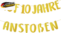 Qingmeng Deko 10 Geburtstag MäDchen Junge, Banner Girlande Geburtstag, Geburtsta